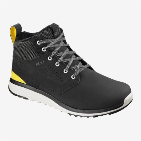 Salomon UTILITY FREEZE CS WP Mens Hiking Boots Black UK PIJO